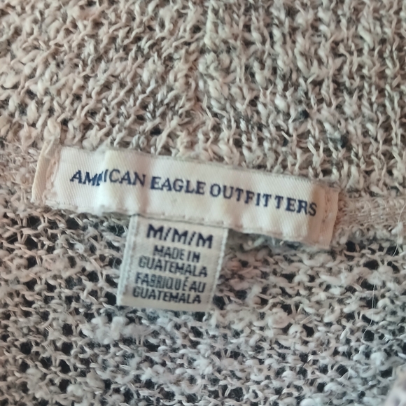 AMERICAN EAGLE OUTFITTERS WOMENS MEDIUM CREAM LONG SLEEVE TOP - Picture 2 of 3